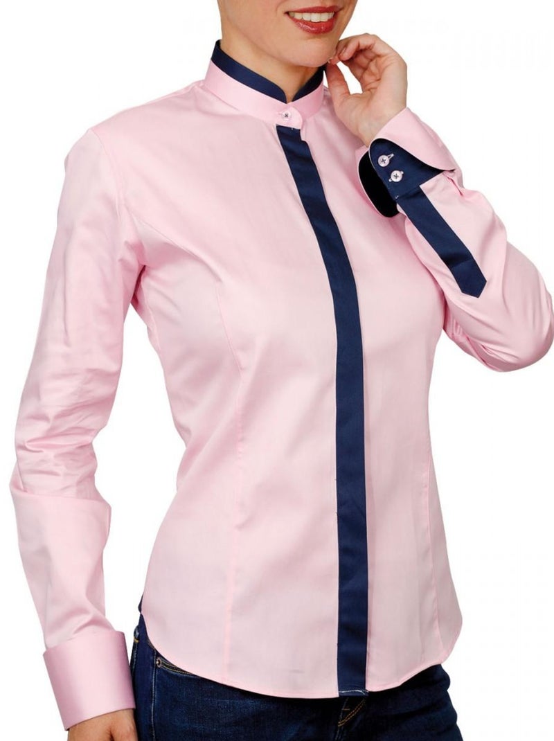 Chemise col mao DORALEEN Rose - Kiabi