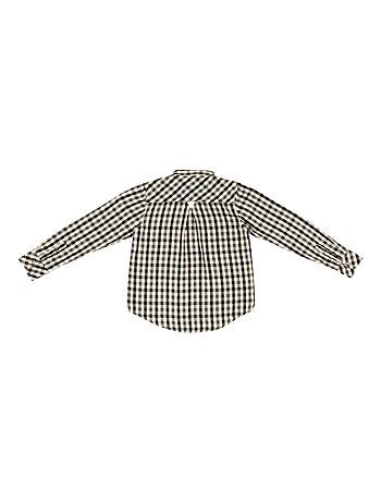 Chemise Col Mao Carreaux Bordeaux LIVERPOOL - 'LA FAUTE A VOLTAIRE'