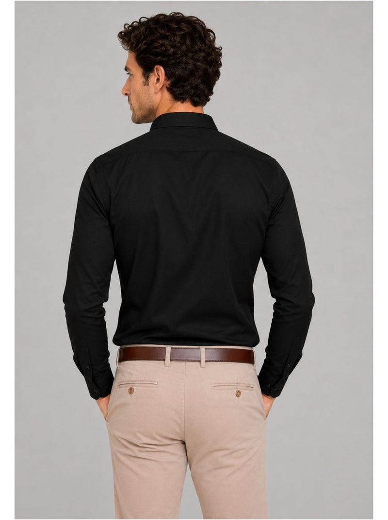 Chemise Col Mao Kebello Noir Noir - Kiabi