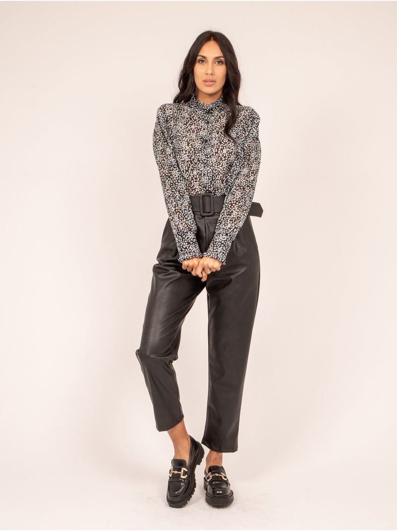 Chemise col mao ORBELO Bleu - Kiabi