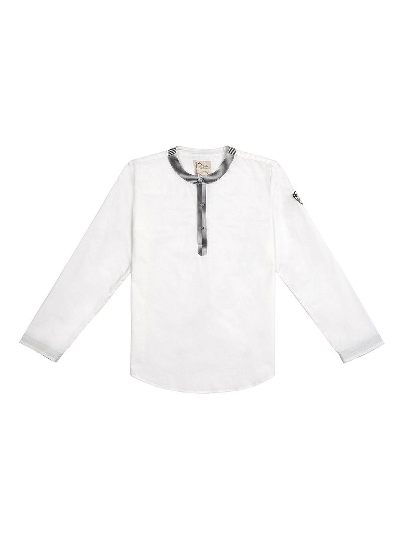 Chemise  Col Mao pour   RIMBAUD - La Faute à Voltaire Blanc - Kiabi