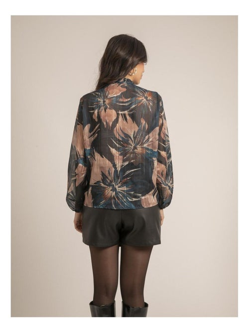 Chemise col noeud motifs ORTENSE - Kiabi