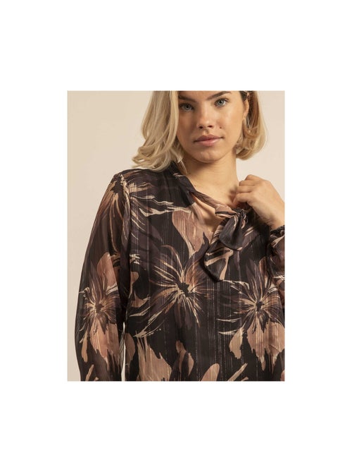 Chemise col nœud motifs ORTENSE - Kiabi