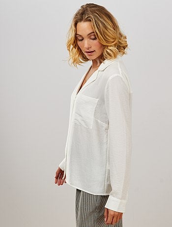Chemise col plat poche poitrine - Kiabi