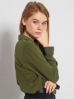 Chemise col plat poche poitrine - Kiabi