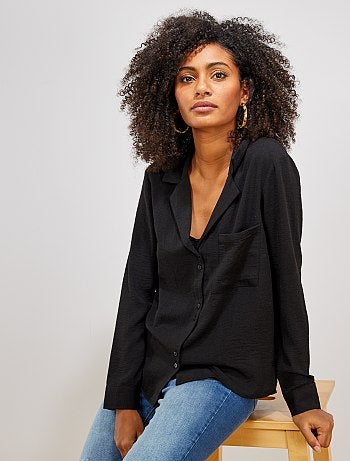 Chemise col plat poche poitrine