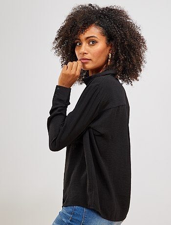 Chemise col plat poche poitrine - Kiabi