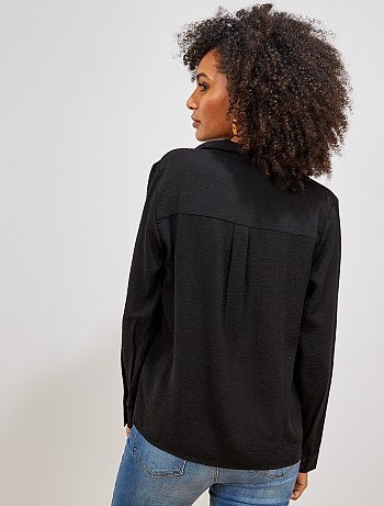 Chemise col plat poche poitrine - Kiabi