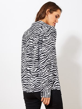 Chemise col plat poche poitrine - Kiabi