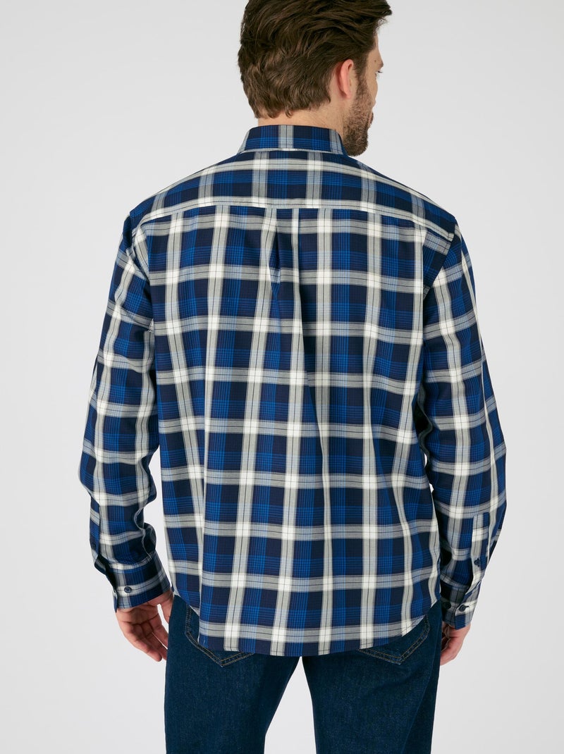 Chemise confort manches longues pur coton  - Damart Bleu marine - Kiabi