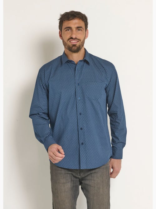 Chemise coton carreaux fantaisie - Afibel - Kiabi