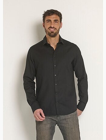 Chemise coton chic col semi italien - Afibel