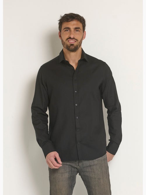 Chemise coton chic col semi italien - Afibel - Kiabi