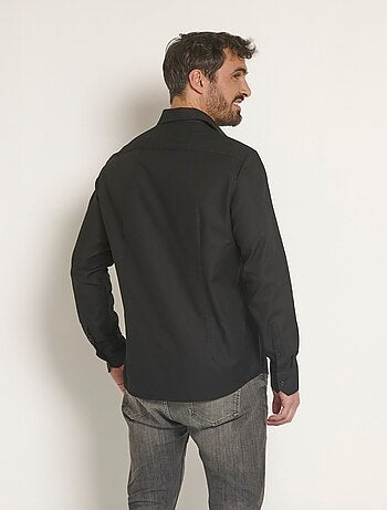 Chemise coton chic col semi italien