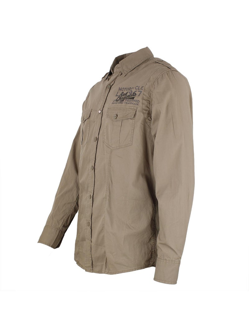 Chemise   COTRACE - SRK Gris taupe - Kiabi