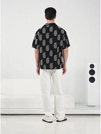 Chemise coupe classique à imprimé cachemire et fermeture boutonnée giesto