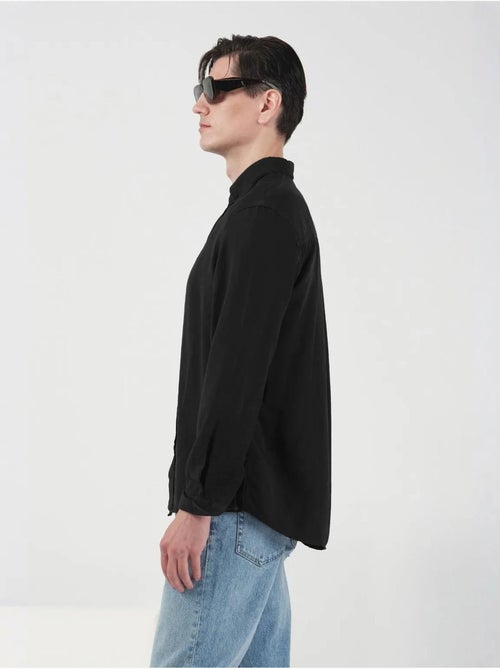 Chemise coupe classique à manches longues boutonnée en tencel giesto - Kiabi Chemise coupe classique à manches longues boutonnée en tencel giesto - Kiabi