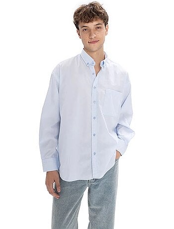 Chemise coupe classique, col boutonné et poches giesto