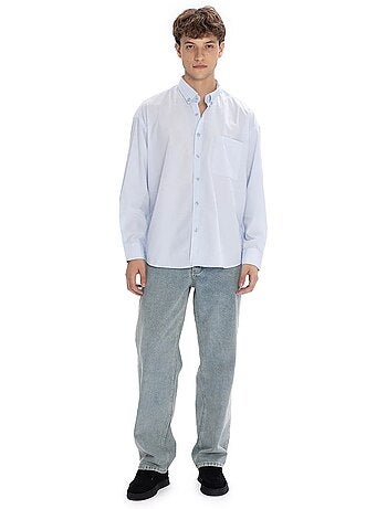 Chemise coupe classique, col boutonné et poches giesto