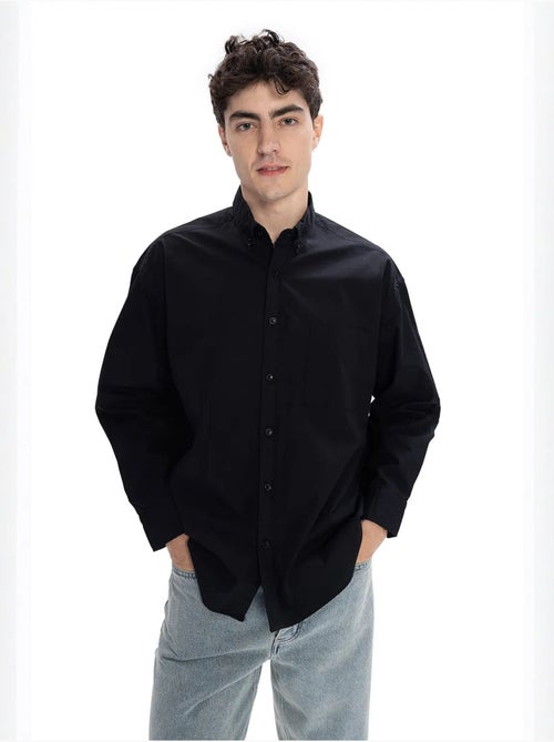 Chemise coupe classique manches longues en popeline avec fermeture boutonnée giesto - Kiabi Chemise coupe classique manches longues en popeline avec fermeture boutonnée giesto - Kiabi