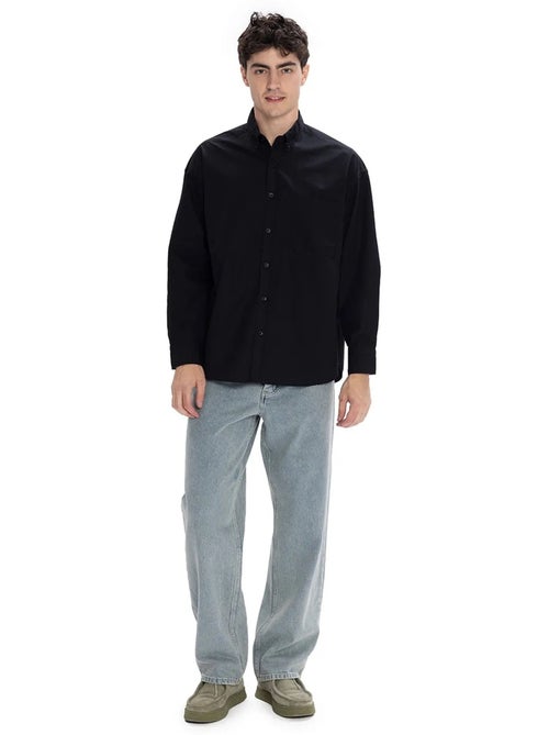 Chemise coupe classique manches longues en popeline avec fermeture boutonnée giesto - Kiabi Chemise coupe classique manches longues en popeline avec fermeture boutonnée giesto - Kiabi