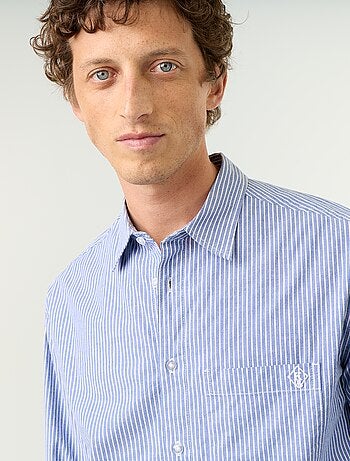 Chemise coupe confortable avec motif rayé