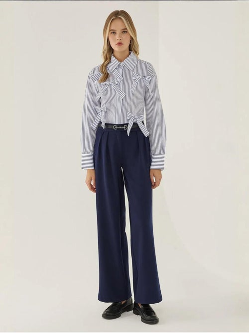 Chemise coupe décontractée avec détail nœud - Kiabi