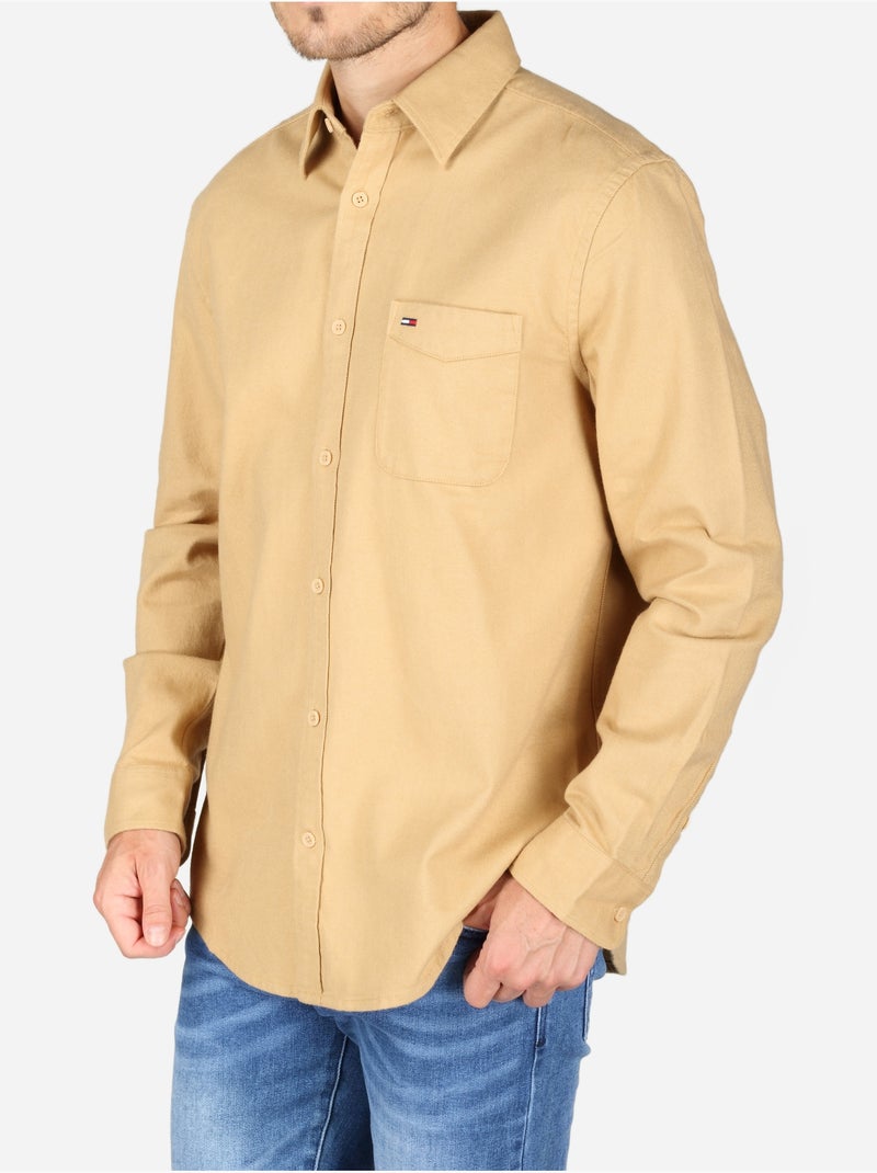 Chemise coupe droite - tommy jeans Beige - Kiabi