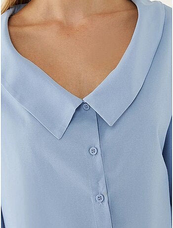 Chemise coupe droite avec col détaillé