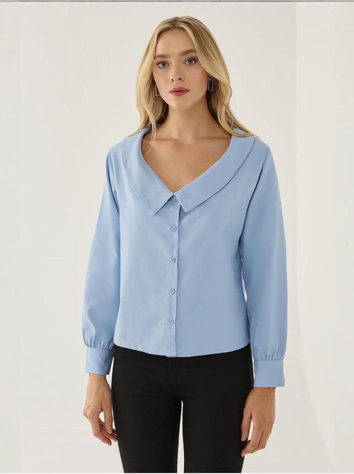 Chemise coupe droite avec col détaillé - Kiabi