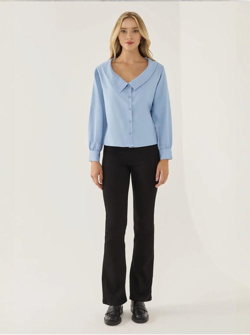Chemise coupe droite avec col détaillé - Kiabi