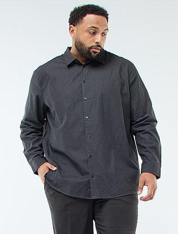 Chemise coupe droite dobby