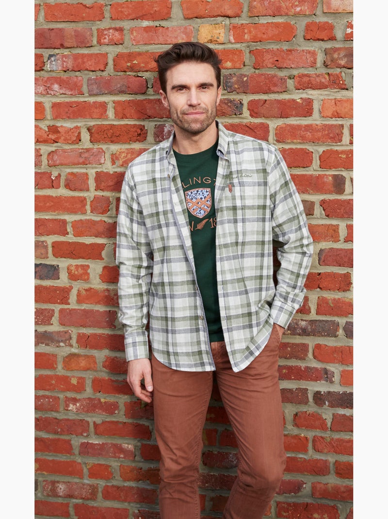 CHEMISE COUPE REGULAR RETRO GREEN ACADEMY Bleu - Kiabi