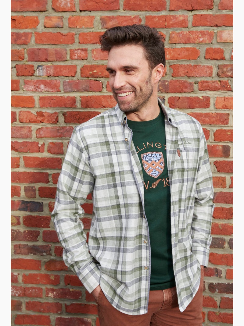 CHEMISE COUPE REGULAR RETRO GREEN ACADEMY Bleu - Kiabi