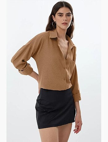 Chemise coupe régulière en lin hiccup