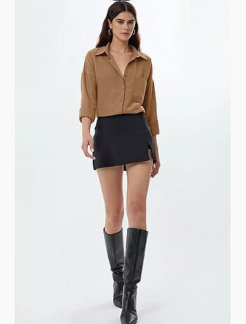 Chemise coupe régulière en lin hiccup