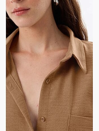 Chemise coupe régulière en lin hiccup
