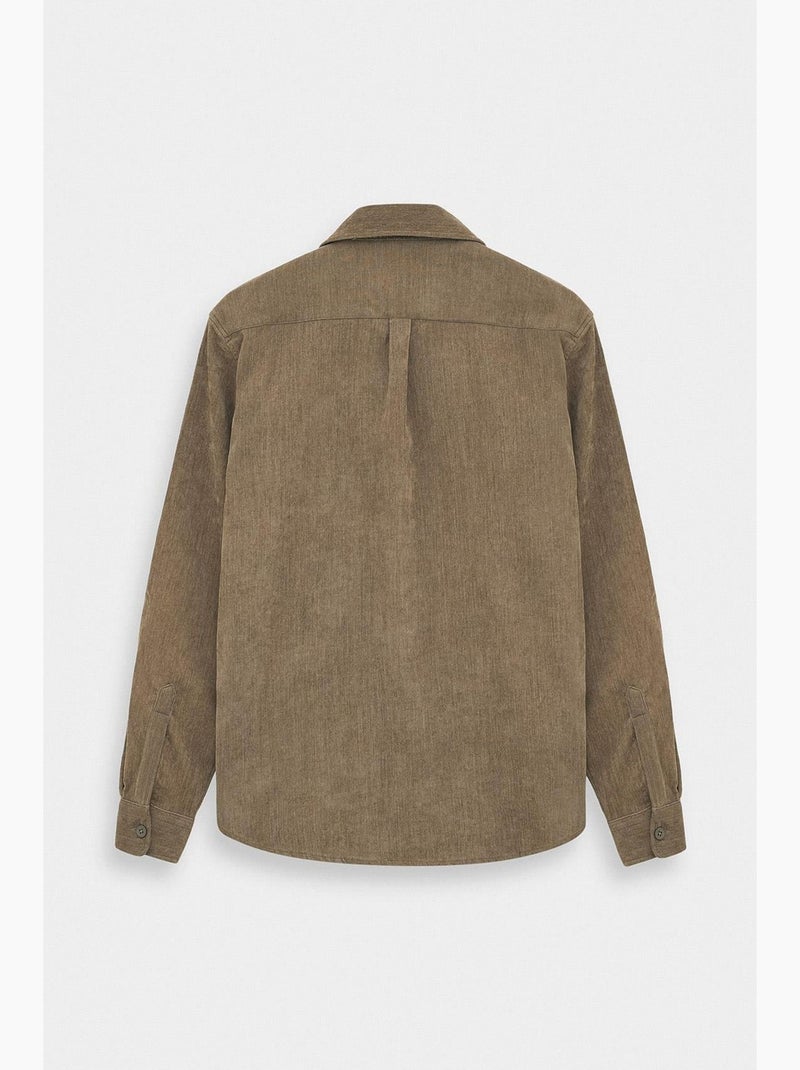 Chemise coupe régulière giesto Kaki - Kiabi