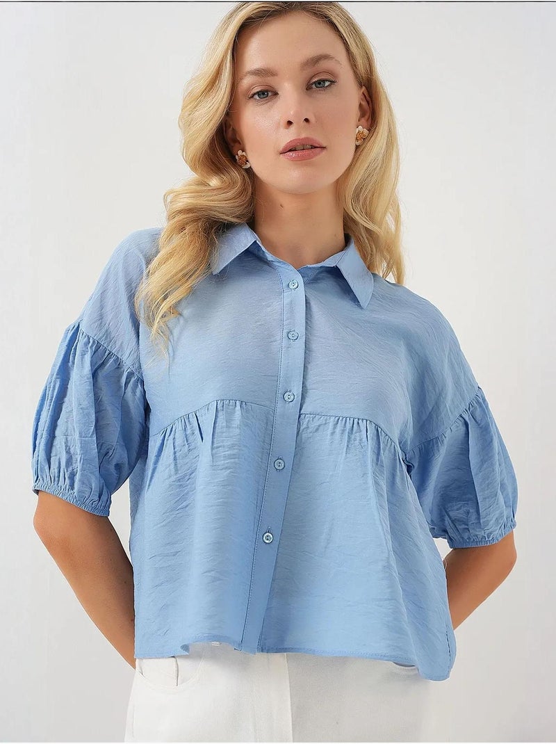 Chemise courte à manches courtes bdart Bleu clair - Kiabi