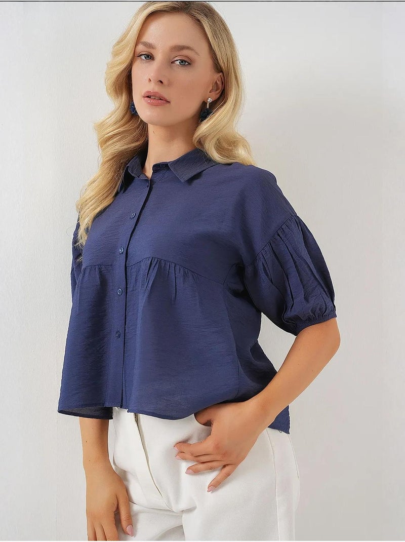 Chemise courte à manches courtes bdart Bleu lagon - Kiabi