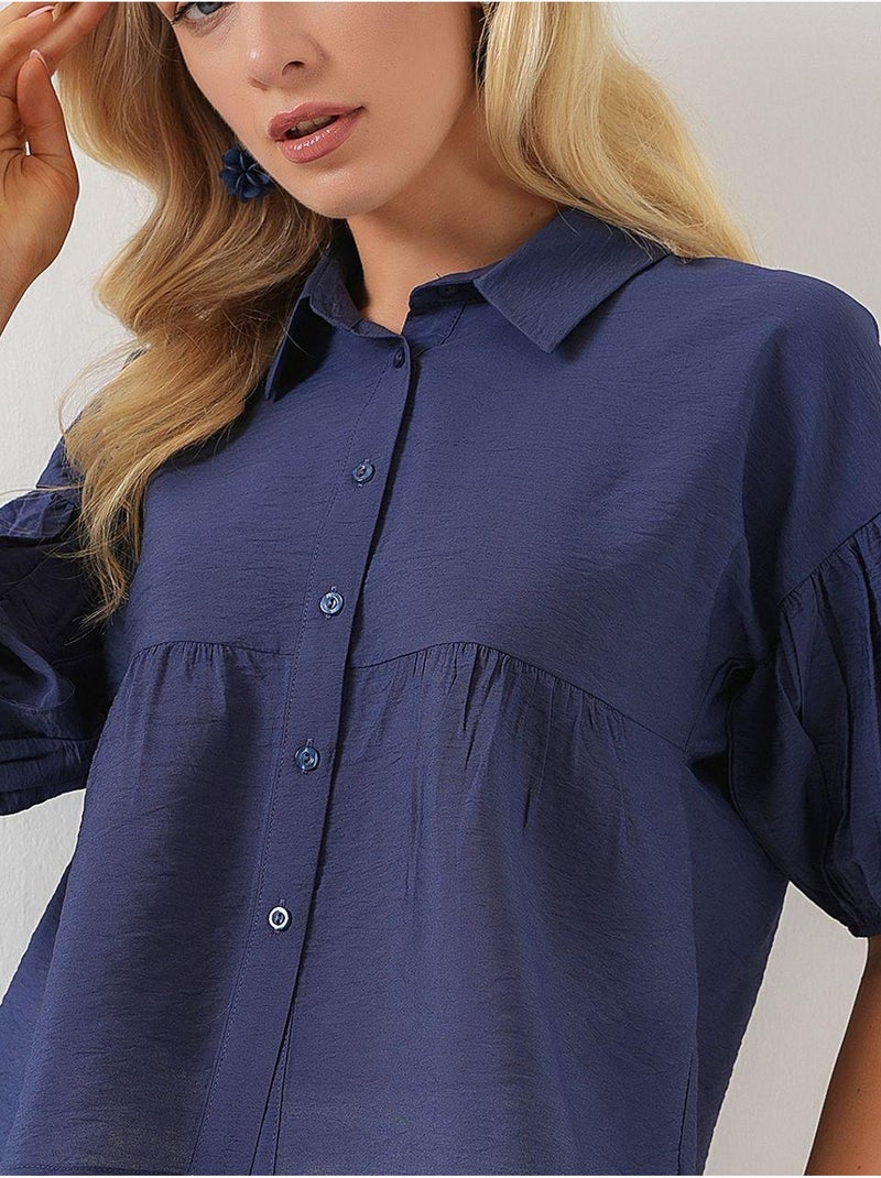 Chemise courte à manches courtes bdart Bleu lagon - Kiabi