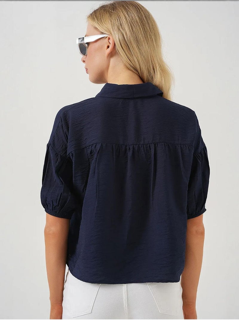 Chemise courte à manches courtes bdart Bleu marine - Kiabi