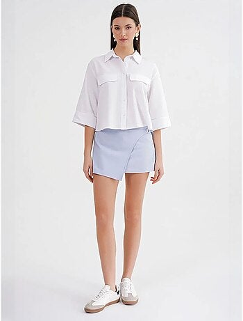 Chemise courte ample avec fermeture à boutons et poche mixray
