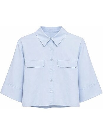 Chemise courte ample avec fermeture à boutons et poche mixray
