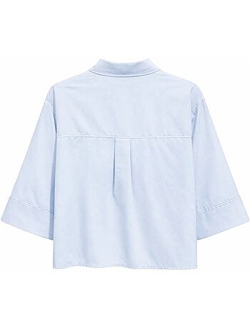 Chemise courte ample avec fermeture à boutons et poche mixray