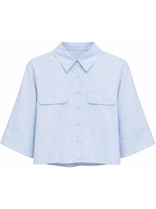 Chemise courte ample avec fermeture à boutons et poche mixray - Kiabi Chemise courte ample avec fermeture à boutons et poche mixray - Kiabi
