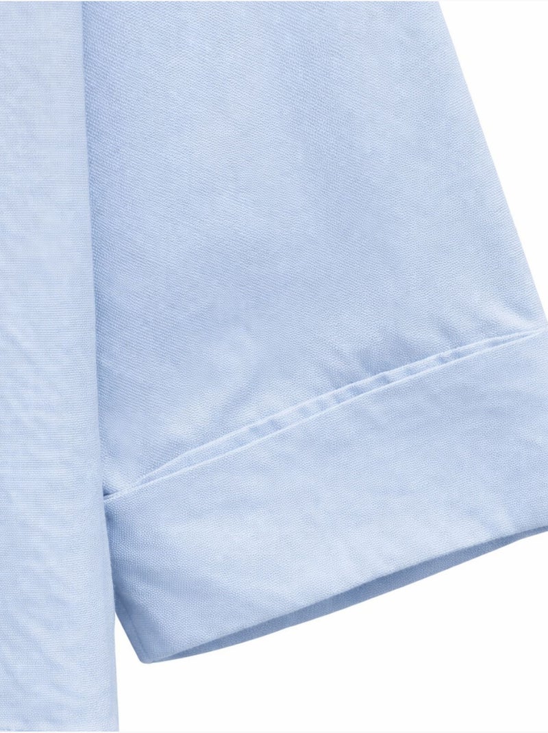 Chemise courte ample avec fermeture à boutons et poche mixray Bleu ciel - Kiabi