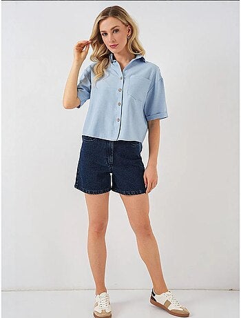 Chemise courte aspect lin bdart
