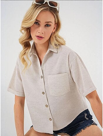 Chemise courte aspect lin bdart
