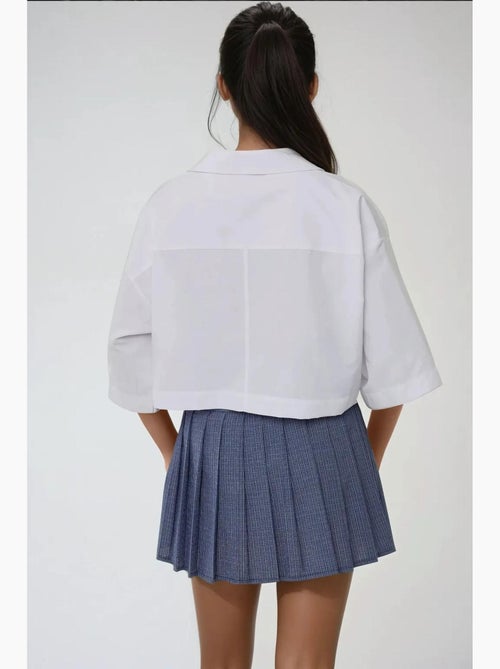Chemise courte avec détail de poche hiccup - Kiabi